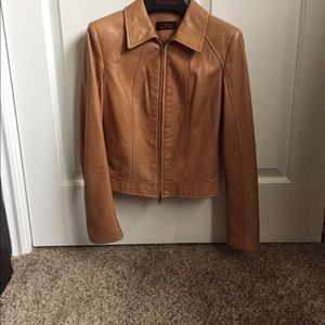 Danier leather tan jacket..